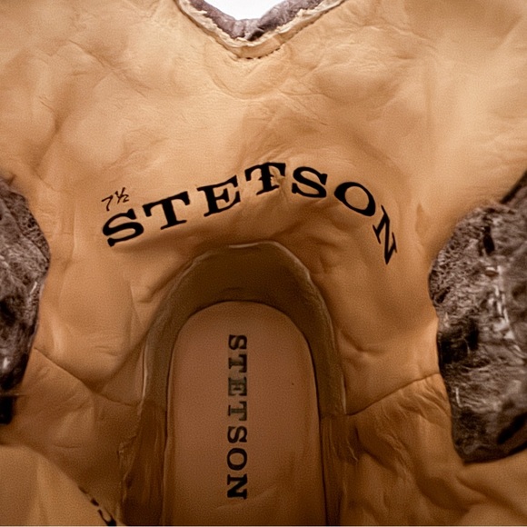 Stetson Sandia Serape Aztec Textile Western Leather Ankle Round Toe Boots - Picture 7 of 7